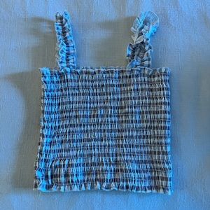 CAUTION TO THE WIND Ruffle Crop Top - STRETCHY